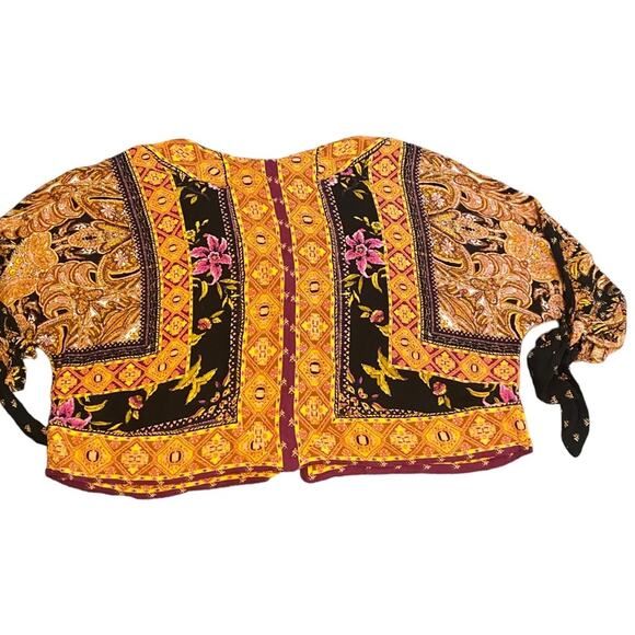 Free People Small Catch Me If You Can Kimono / Tunic in Dark Combo Long Sleeve - Picture 4 of 9